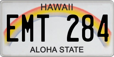 HI license plate EMT284