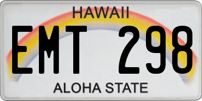 HI license plate EMT298