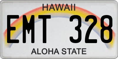 HI license plate EMT328