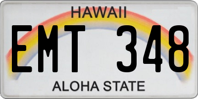 HI license plate EMT348