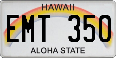 HI license plate EMT350