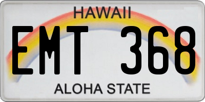 HI license plate EMT368
