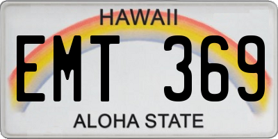 HI license plate EMT369