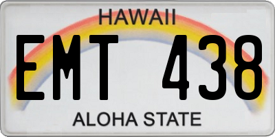 HI license plate EMT438