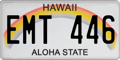 HI license plate EMT446