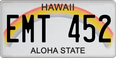 HI license plate EMT452