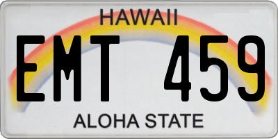 HI license plate EMT459