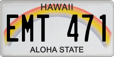 HI license plate EMT471