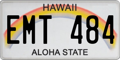 HI license plate EMT484