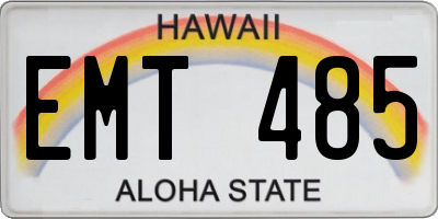 HI license plate EMT485