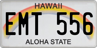 HI license plate EMT556