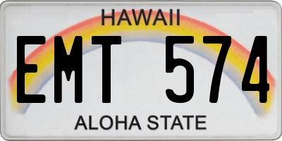 HI license plate EMT574