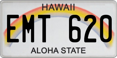 HI license plate EMT620