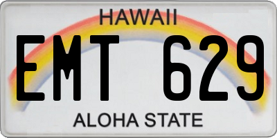 HI license plate EMT629