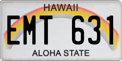 HI license plate EMT631