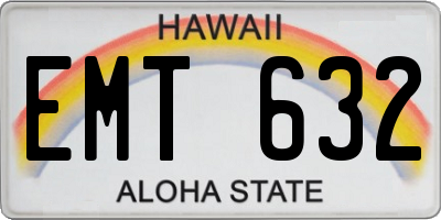 HI license plate EMT632