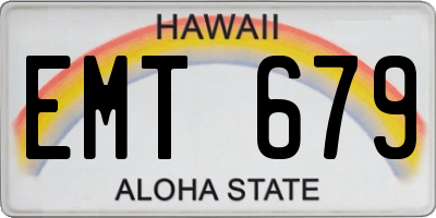 HI license plate EMT679