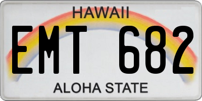 HI license plate EMT682