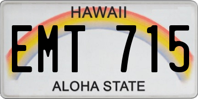 HI license plate EMT715