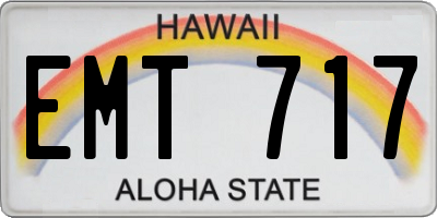 HI license plate EMT717