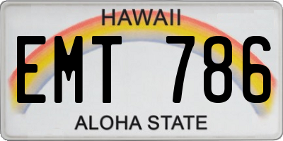 HI license plate EMT786
