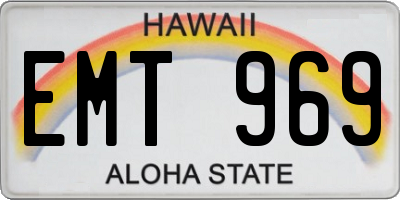 HI license plate EMT969