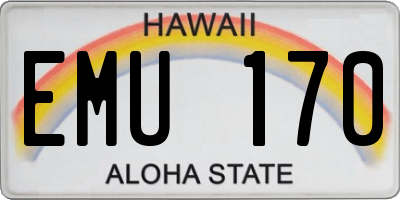 HI license plate EMU170