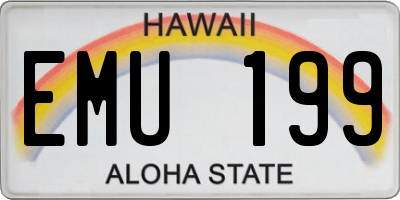 HI license plate EMU199