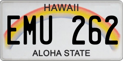 HI license plate EMU262