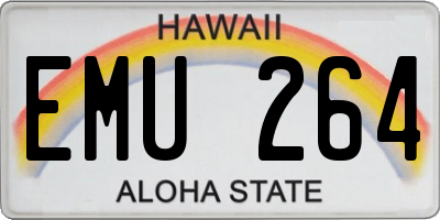 HI license plate EMU264