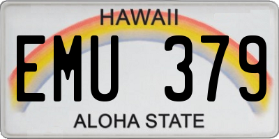 HI license plate EMU379
