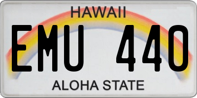 HI license plate EMU440