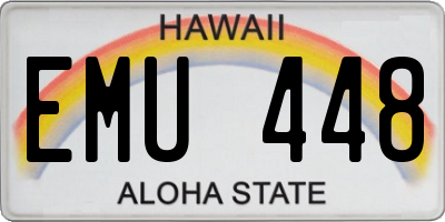 HI license plate EMU448