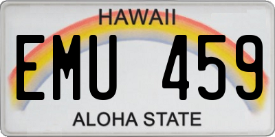 HI license plate EMU459
