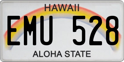 HI license plate EMU528