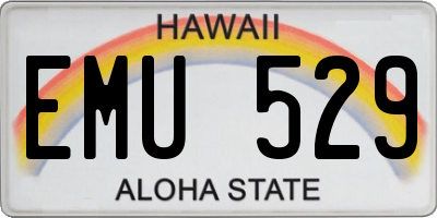 HI license plate EMU529