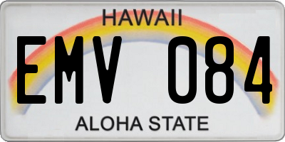 HI license plate EMV084