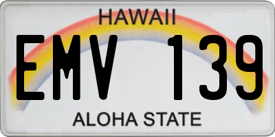 HI license plate EMV139