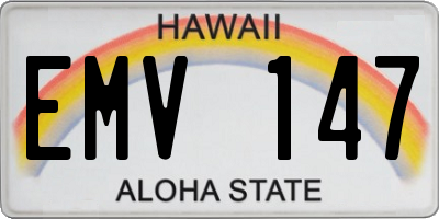 HI license plate EMV147