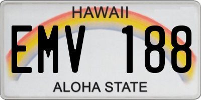 HI license plate EMV188