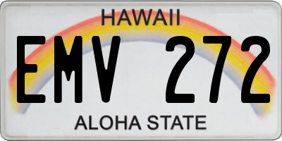 HI license plate EMV272