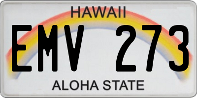 HI license plate EMV273