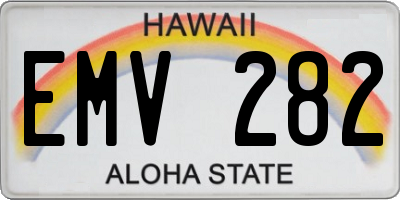 HI license plate EMV282
