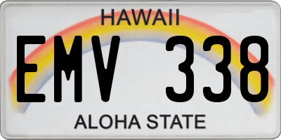 HI license plate EMV338
