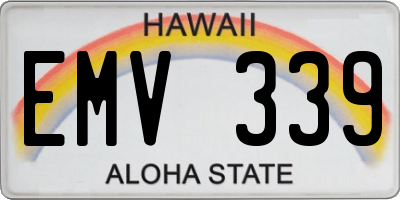 HI license plate EMV339