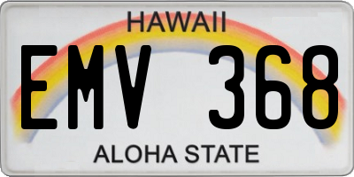 HI license plate EMV368