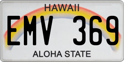 HI license plate EMV369
