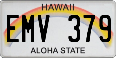 HI license plate EMV379