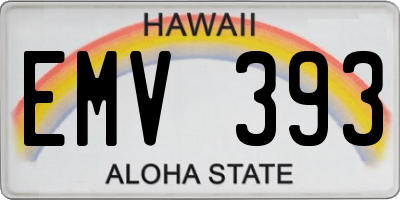 HI license plate EMV393