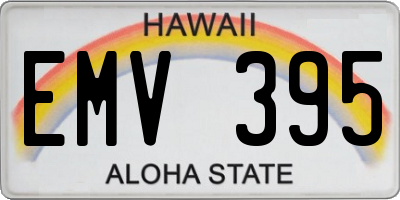HI license plate EMV395